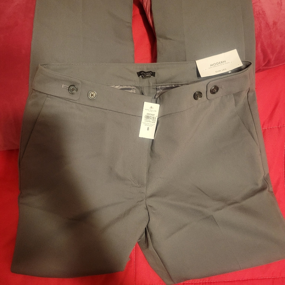 NWT Ann Taylor Women's Olive Green Pants - Picture 5 of 8